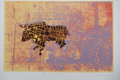 Ibrahim Miranda (Cuba), Toro de Padua, serigrafia, 56 x 76 cm (3 pezzi)