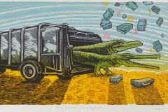  Fernando Javier Polito (Argentina), Take out the Garbage, linoleografia, 52 x 100 cm 