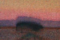 Tomáš Žemla (Slovacchia), Blurred field before the night, pittura, 80 x 80 cm